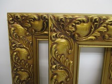 Lot Of 2 Matching Ornate Gold Gesso Wood Pic Frames Fits 8
