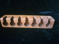 RARE Vintage SOWE Konst Modern Swedish Teak Wood 7 Pipe Wall Holder picture