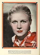 ANN HARDING - Magazine Page Image 1935 - 5 x 7 inch Print picture