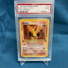 1999 Pokemon Fossil Moltres 12/62 Holo 1st Edition PSA 9 MINT WOTC Vintage picture