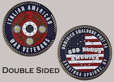 Italian American War Veterans Dominick Smaldone Post 35 Challenge Coin  J#42 picture