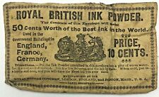 Antique Royal British Ink Powder Paper Envelope London Boston Mass  picture