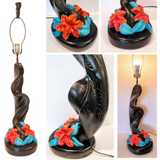 Vtg 1951 REGLOR OF CALIFORNIA Freeform ChalkWare Table Lamp MCM Retro Tropical picture