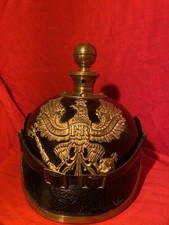 WW1 WWI RARE Pristine Named Original German Pickelhaube Artillery Helmet picture