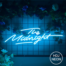 The Midnight Neon LED Custom Neon Sign Bar Pub Night Club Wall Decor Ice Blue picture