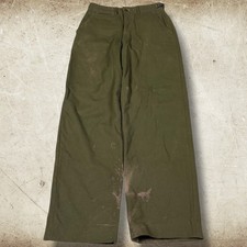 Vintage Military Pants Trousers Mens S Long Field Wool Serge OG-108 M-1951 picture