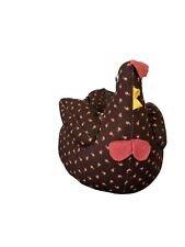 Vintage chicken hen Fabric weighted doorstop decor Farmhouse Cottage brown   picture