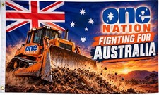 One Nation Fighting For Australia Flag 90x150cm picture