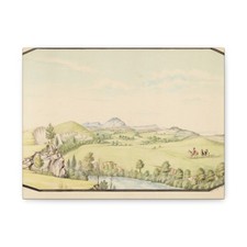 Hermann Stieffel - The Wichita Mountains from Medicine Bluff - Canvas Wall Art picture