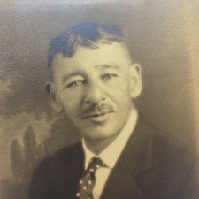 Vintage 1930s 1940s Man Portrait Photo Sepia 8x10 Suit Tie Original Mounted picture