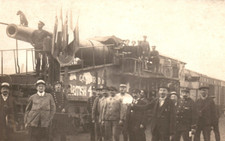 WWI Dog On German Railway Gun Captured Real Photo Postcard RPPC picture