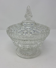 Vintage Anchor Hocking WEXFORD Footed Pedestal Candy Dish Lid picture