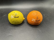 Vintage Florida Orange and Lemon Salt and Pepper Shakers Novelty Souvenir picture