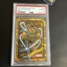2025 Topps Chrome Marvel Sapphire Doctor Octopus Gold Sapphire /50 PSA 10 picture
