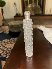 Beautiful Cut Glass & Sterling Silver Top Antique Perfume Bottle picture