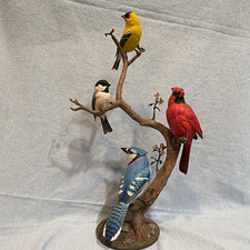 Danbury Mint Songbirds of Spring Bird Figurine Sculpture Hand Painted Resin 3D picture