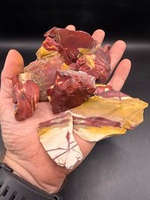 Natural Rough Mookaite Jasper 8 Piece Lot Lapidary Cutting Polishing Stone picture