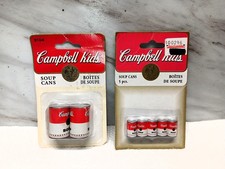New Campbell's Kids Soup 1995 Mini Soup Cans 2 Sets picture