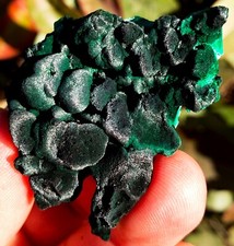 46.7g TOP Boutique Peacock Light RARE Natural Green Malachite Specimen ie3383 picture