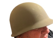 Vintage M1 Style Steel Military Helmet 1971 Cold War Era NATO  Helmet Camo Cover picture