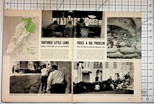 1958 Lebanon Crisis Magazine Article U.S. Marines UN Robert Murphy Chamoun Map picture