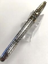 Sheaffer Prelude Signature Silver Plate Snakeskin Engraved “M” Nib Fountain Pen picture