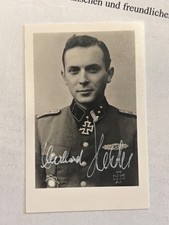 Eberhard Heder - Knights Cross Holder - signed photo,  letter and envelope picture