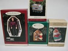 4 Hallmark Vintage 1995 Christmas Ornaments Original Boxes w/Price Tabs Keepsake picture