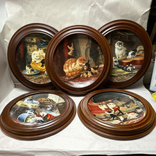 W.S. George The Victorian Cat Henriette Ronner Fine China Plates Set of 5 vntg￼ picture