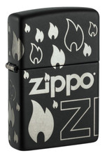 Zippo 48908 Windproof 360 Degree Zippo Logo & Flame Lighter, New In Box picture
