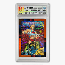 JJ VINTY • MASTERS OF THE UNIVERSE MOTU HE-MAN HOLO  1/1 COLLECTOR CARD ART picture
