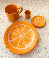 Fiesta Orange Butterscotch Coaster, Plate, Mug, & Shot Glass Exclusive FreeShip picture