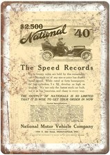 1910 National Vintage Automobile Ad Retro Look Metal Sign AM8509 picture
