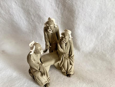 Vintage Handmade Chinese Bonsai Mudman Trio 3