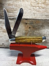 ROBESON SHUREDGE USA 522482 Large Dog Leg Trapper Beautiful Thick Stag 1940-1950 picture
