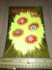 Vintage Monster Ring Display Card Gumball Vending Machine Charms picture