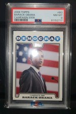 2008 Topps #BO Barack Obama PSA 8 Campaign 2008 POTUS Elections picture