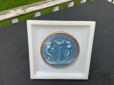 Vintage Pewter AVE MARIA NAZARETH picture Lucite Frame Religious  picture