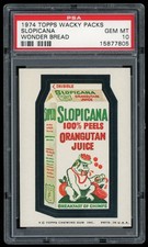 1974 Topps Wacky Packages Sticker Slopicana Wonder Bread 2nd Series PSA 10 picture