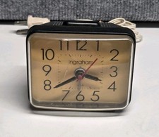 Vintage Retro Ingraham Toastmaster Electric Alarm Clock Model 49 588 Works picture