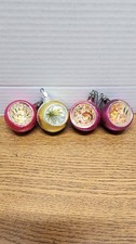 VTG 4 Mercury Glass ? Tree Christmas Ornaments  picture