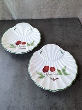 Set Of 2 Evesham Veil Royal Worcester Shell Trinket Fruit Green Country Harvest picture