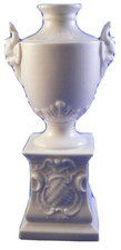Vintage 20thC Nymphenburg Porcelain Satire Vase Devil Mask Porzellan Satyr picture