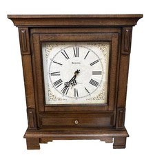 Bulova B6543 Sorrento Wood Mantel Clock Westminster Whittington Chime Tested picture