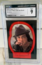 1979 TOPPS ROCKY II STICKERS #15 DON'T MESS WITH THE ROCK CGC 9 POP 2, 0 Higher picture