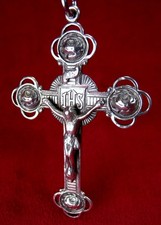 RARE Therese of Lisieux Shrine Pilgrimage Sterling Locket Relic Miraculous Medal picture