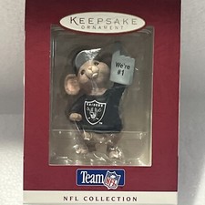 Hallmark Keepsake Oakland Raiders 1996 NFL Collection Football Ornament picture