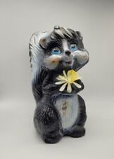 HTF Large Advertising Blow Mold Anthropomorphic Skunk Coin Bank picture