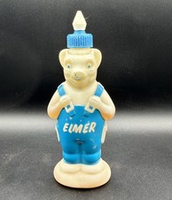 Vintage Elmer's Glue Elmer Cow Farmer Figure Bottle 1950's picture
