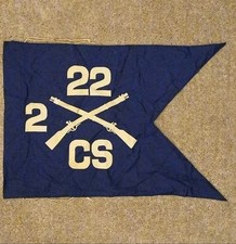 U.S. ARMY 1960's FLAG GUIDON, 'CS' COMPANY BATTALION 2-22 INFANTRY REG. picture